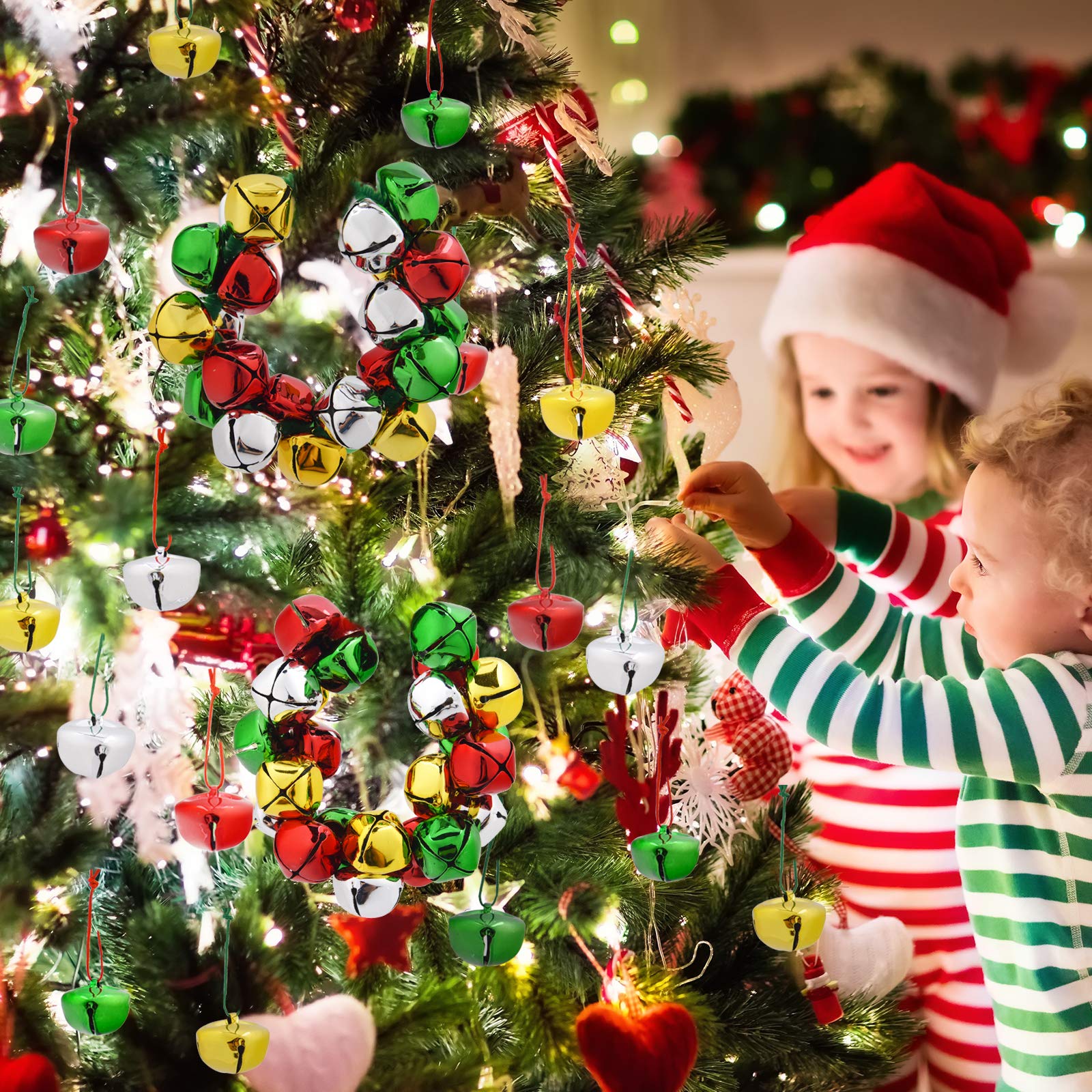 Amazon.co.jp: Livder 200個 1インチ クリスマス ジングルベル レッド